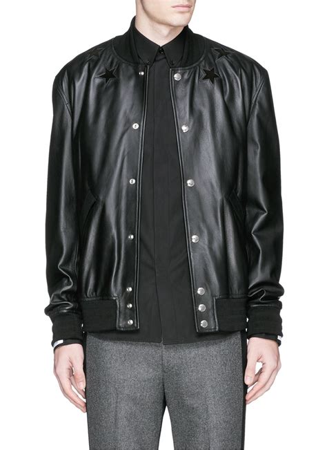 givenchy star blazer|givenchy leather bomber jacket.